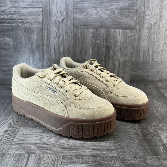 Puma Beige and Brown Women's Sneakers - Picture 5 of 8